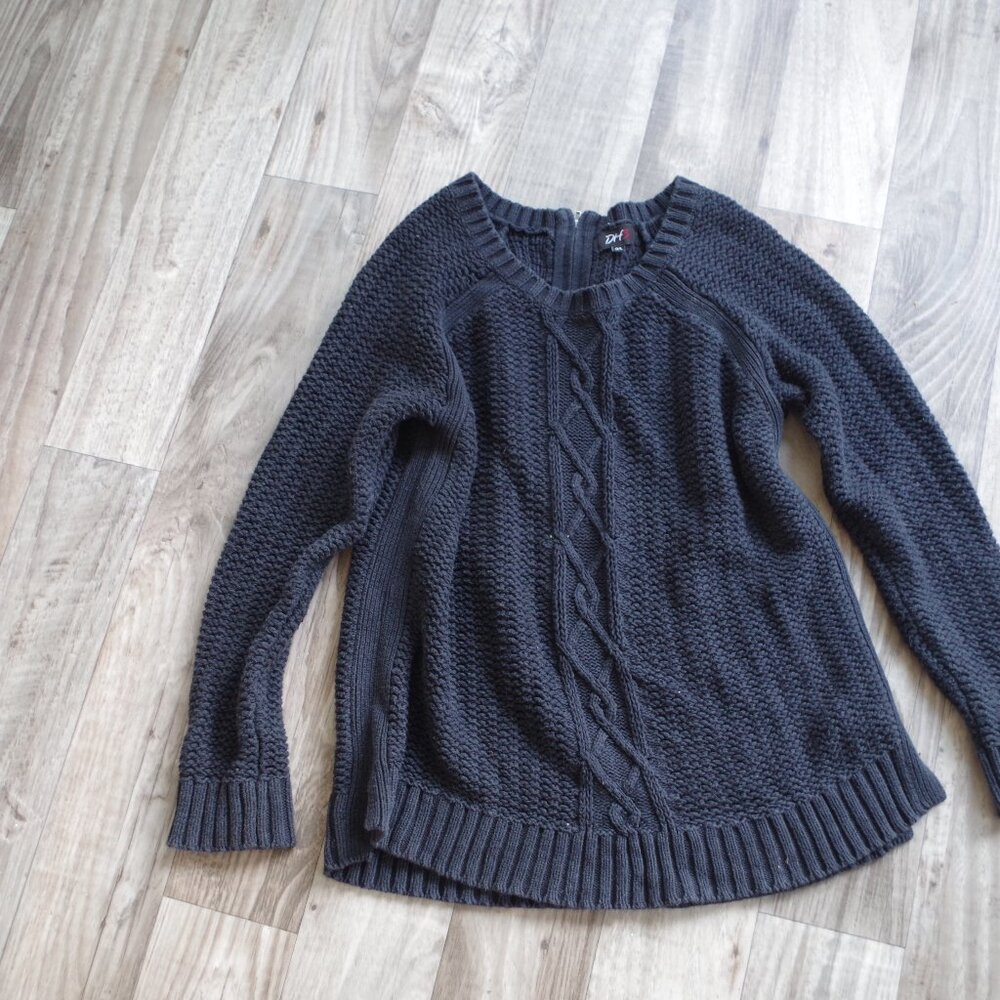 Women's Fisherman  knit Navy Blue Sweater